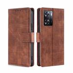 For OPPO A57 4G 2022 Skin Feel Crocodile Magnetic Clasp Leather Phone Case(Brown)