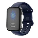 For Xiaomi Mi Watch 18mm Butterfly Buckle Silicone Watch Band(Midnight Blue)