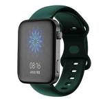 For Xiaomi Mi Watch 18mm Butterfly Buckle Silicone Watch Band(Valley Green)