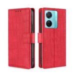 For vivo S15e 5G/T1 Snapdragon 778G Skin Feel Crocodile Magnetic Clasp Leather Phone Case(Red)