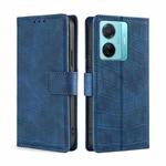 For vivo S15e 5G/T1 Snapdragon 778G Skin Feel Crocodile Magnetic Clasp Leather Phone Case(Blue)