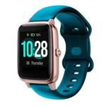 For Xiaomi Haylou Smart Watch LS01 19mm Butterfly Buckle Silicone Watch Band(Rock Cyan)