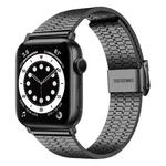 Steel Watch Band For Apple Watch Ultra 49mm / Series 8&7 45mm / SE 2&6&SE&5&4 44mm / 3&2&1 42mm(Black)