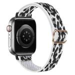 Small Waist Nylon Watch Band For Apple Watch Ultra 49mm / Series 8&7 45mm / SE 2&6&SE&5&4 44mm / 3&2&1 42mm(White Leopard)