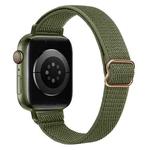 Small Waist Nylon Watch Band For Apple Watch Series 8&7 41mm / SE 2&6&SE&5&4 40mm / 3&2&1 38mm(Dark Olive Green)