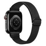Small Waist Nylon Watch Band For Apple Watch Series 8&7 41mm / SE 2&6&SE&5&4 40mm / 3&2&1 38mm(Black)