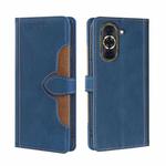 For Huawei nova 10 Pro Skin Feel Magnetic Buckle Leather Phone Case(Blue)