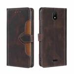 For Nokia C100 Skin Feel Magnetic Buckle Leather Phone Case(Brown)