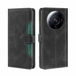 For Xiaomi 12S Ultra Skin Feel Magnetic Buckle Leather Phone Case(Black)