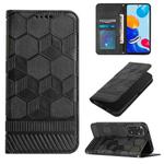 For Xiaomi Redmi Note 11 Global 2022 / Note 11S 4G Football Texture Magnetic Leather Flip Phone Case(Black)
