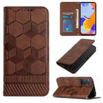 For Xiaomi Redmi Note 11 Pro 5G / 4G Global 2022 / Note 11 Pro+ India Football Texture Magnetic Leather Flip Phone Case(Brown)