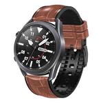 For Huawei Watch GT3 Pro 46mm Bamboo Joint Texture Silicone Leather Watch Band(Brown)