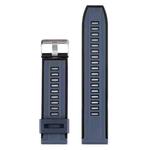 22mm Dual Color Silicone Watch Band(Black Midnight Blue)