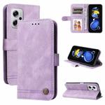 For Xiaomi Redmi Note 11T Pro/Poco X4 GT Skin Feel Life Tree Metal Button Leather Case(Purple)