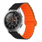 For Xiaomi Haylou Smart Watch 2 LS02 / RS4 / RS4 Plus Reverse Buckle Magnetic Silicone Watch Band(Black Orange)