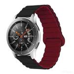 For Xiaomi Haylou Smart Watch 2 LS02 / RS4 / RS4 Plus Reverse Buckle Magnetic Silicone Watch Band(Black Wine Red)