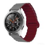For Xiaomi Haylou Smart Watch 2 LS02 / RS4 / RS4 Plus 20mm Reverse Buckle Magnetic Silicone Watch Band(Grey Wine Red)