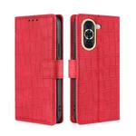 For Huawei nova 10 Skin Feel Crocodile Magnetic Clasp Leather Phone Case(Red)