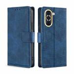 For Huawei nova 10 Skin Feel Crocodile Magnetic Clasp Leather Phone Case(Blue)