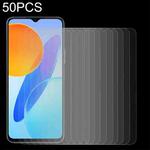 50 PCS 0.26mm 9H 2.5D Tempered Glass Film For Honor X8 5G / X8a / Play7T Pro