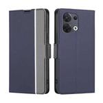 For OPPO Reno 8 5G Twill Texture Side Button Leather Phone Case(Blue)