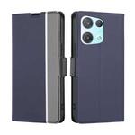 For OPPO Reno 8 Pro 5G Twill Texture Side Button Leather Phone Case(Blue)