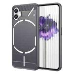 For Nothing Phone 1-Alan Brushed Texture Carbon Fiber TPU Phone Case(Grey)