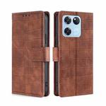 For OnePlus Ace Racing Skin Feel Crocodile Magnetic Clasp Leather Phone Case(Brown)