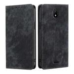 For Nokia C100 RFID Anti-theft Brush Magnetic Leather Phone Case(Black)