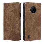 For Nokia C200 Anti-theft Brush Magnetic Leather Phone Case(Brown)