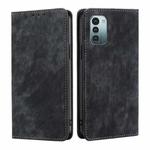 For Nokia G21/G11 Anti-theft Brush Magnetic Leather Phone Case(Black)