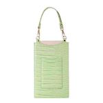 Stone Texture Card Holder Mobile Phone Bag with Short Strap(Green)