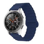 For Xiaomi Haylou RT / RT2 / GST / GS / RS3 Universal Reverse Buckle Magnetic Silicone Watch Band(Midnight Blue)