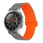 For Xiaomi Haylou RT / RT2 / GST / GS / RS3 Universal Reverse Buckle Magnetic Silicone Watch Band(Grey Orange)