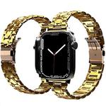 Electroplated Acrylic Watch Band For Apple Watch Ultra 49mm / Series 8&7 45mm / SE 2&6&SE&5&4 44mm / 3&2&1 42mm(Gold)