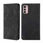 For Motorola Moto G42 4G Skin Feel Magnetic Horizontal Flip Leather Phone Case(Black)