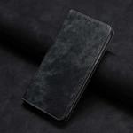 For OPPO Reno6 Pro RFID Anti-theft Brush Magnetic Leather Phone Case(Black)