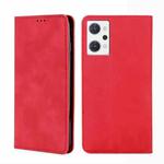 For OPPO Reno7 A JP Version Skin Feel Magnetic Horizontal Flip Leather Phone Case(Red)