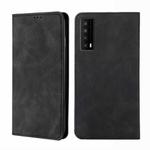 For TCL Stylus 5G Skin Feel Magnetic Horizontal Flip Leather Phone Case(Black)
