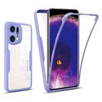 For OPPO Find X5 Pro 360 Degrees Full Coverage Phone Case(Purple)