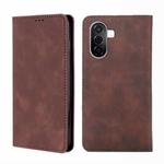 For Huawei Enjoy 50/nova Y70 Plus/Y70 4G Skin Feel Magnetic Horizontal Flip Leather Phone Case(Dark Brown)