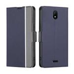 For Nokia C100 Twill Texture Side Button Leather Phone Case(Blue)