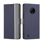 For Nokia C200 Twill Texture Side Button Leather Phone Case(Blue)