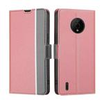 For Nokia C200 Twill Texture Side Button Leather Phone Case(Pink)