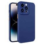 For iPhone 14 Pro Leather Texture TPU Phone Case(Royal Blue)