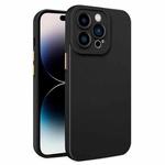 For iPhone 14 Pro Max Leather Texture TPU Phone Case (Black)