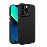For iPhone 12 Pro Leather Texture TPU Phone Case(Black)