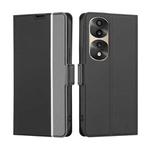 For Honor 70 Pro / 70 Pro+ Twill Texture Side Button Leather Phone Case(Black)
