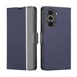 For Huawei nova 10 Pro Twill Texture Side Button Leather Phone Case(Blue)