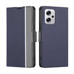 For Xiaomi Redmi Note 11T Pro 5G / Note 11T Pro+ 5G Twill Texture Side Button Leather Phone Case(Blue)